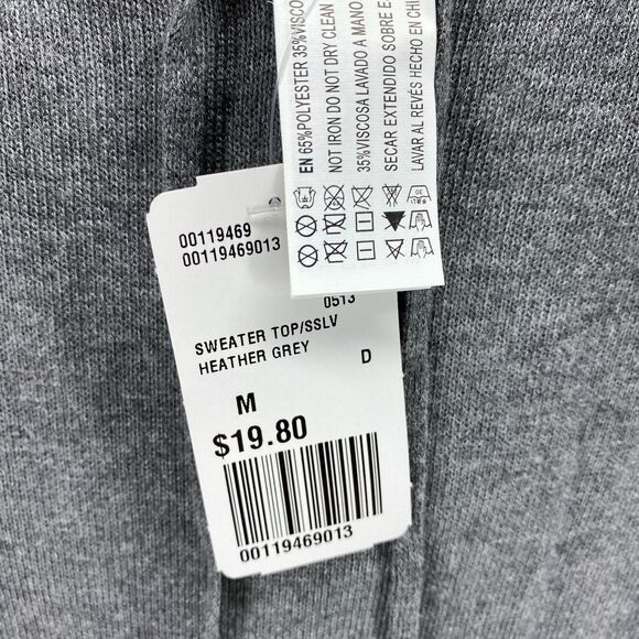 New Forever 21 Top Women M Medium Gray Sleeveless Hooded Viscose - Picture 7 of 11